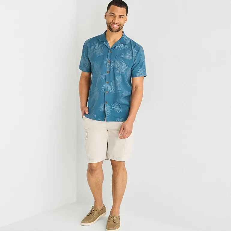 St. John's Bay Mens Short Sleeve Camp Shirt