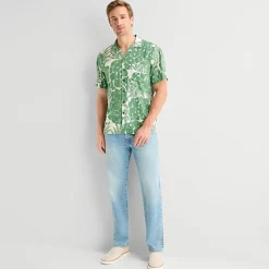 St. John's Bay Mens Short Sleeve Camp Shirt