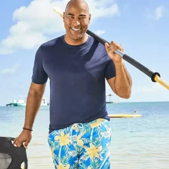 St. John's Bay Mens Short Sleeve Swim Shirt Big and Tall
