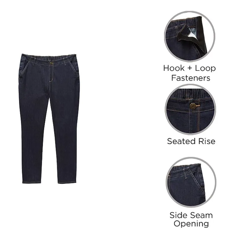 St. John's Bay Plus Adaptive "Seated" Womens Mid Rise Straight Leg Jean