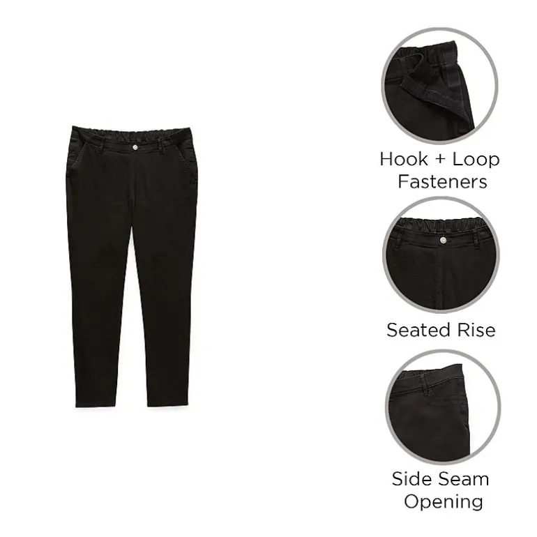 St. John's Bay Plus Adaptive "Seated" Womens Mid Rise Straight Leg Jean