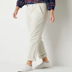 St. John's Bay Plus Women's Relaxed Fit Girl Friend Chino Pant