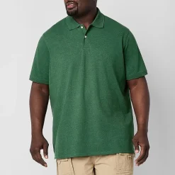 St. John's Bay Premium Stretch Big and Tall Mens Classic Fit Short Sleeve Polo Shirt