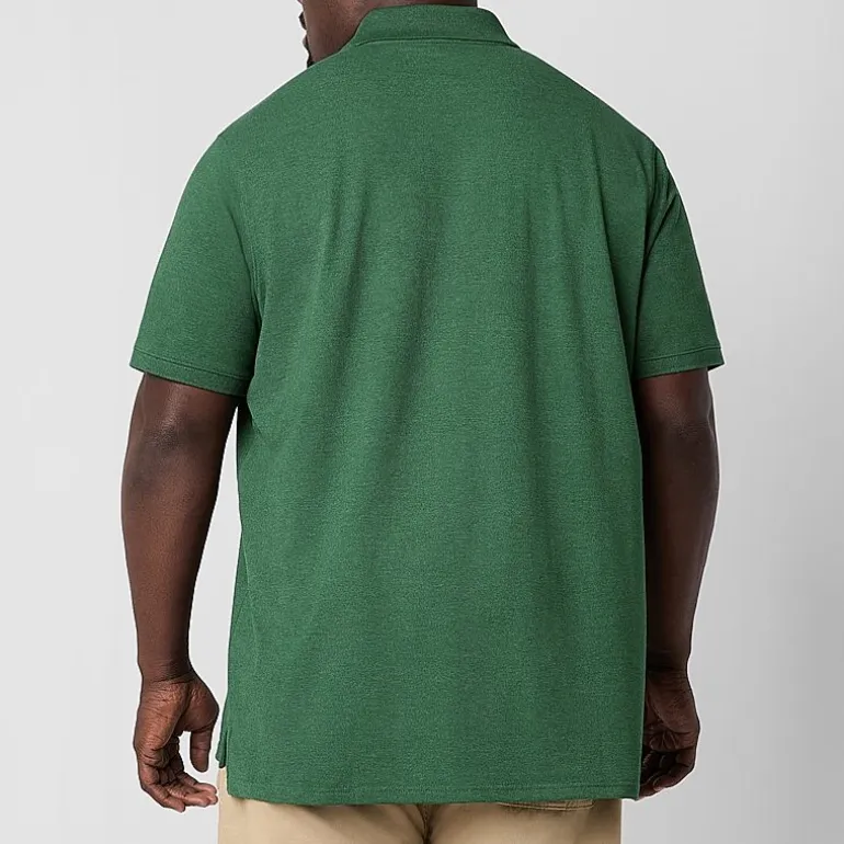 St. John's Bay Premium Stretch Big and Tall Mens Classic Fit Short Sleeve Polo Shirt