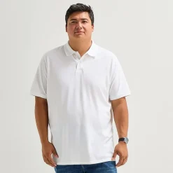 St. John's Bay Premium Stretch Big and Tall Mens Classic Fit Short Sleeve Polo Shirt
