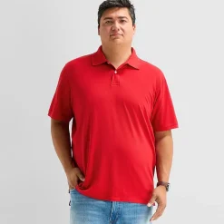St. John's Bay Premium Stretch Big and Tall Mens Classic Fit Short Sleeve Polo Shirt