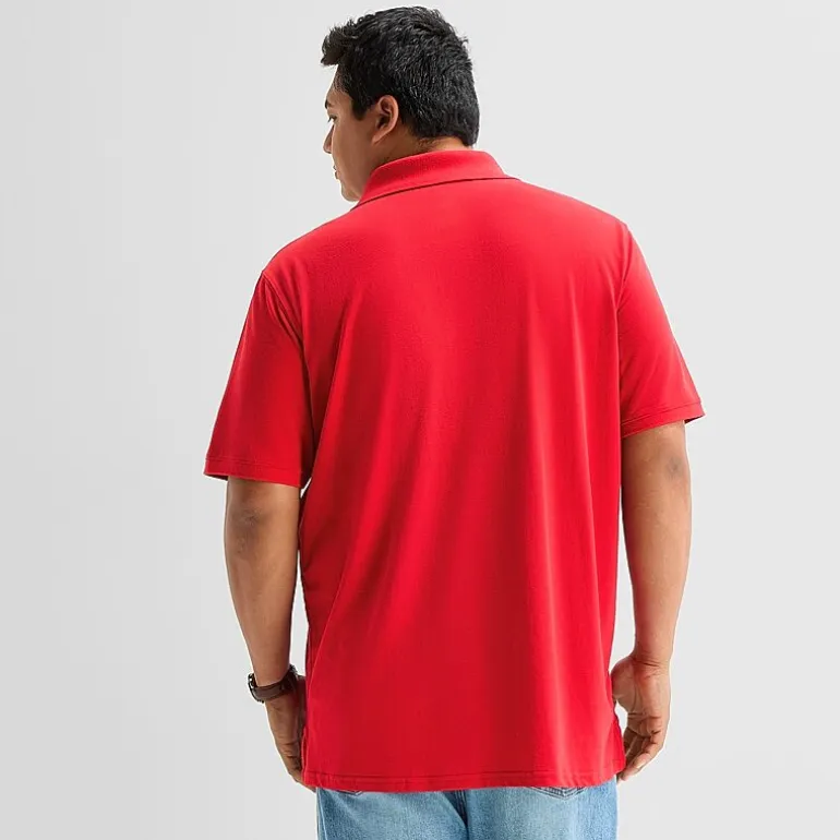 St. John's Bay Premium Stretch Big and Tall Mens Classic Fit Short Sleeve Polo Shirt