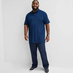 St. John's Bay Premium Stretch Big and Tall Mens Classic Fit Short Sleeve Polo Shirt