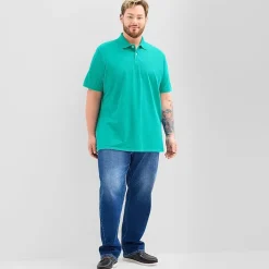 St. John's Bay Premium Stretch Big and Tall Mens Classic Fit Short Sleeve Polo Shirt