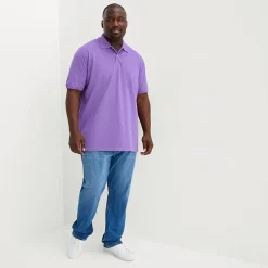 St. John's Bay Premium Stretch Big and Tall Mens Classic Fit Short Sleeve Polo Shirt