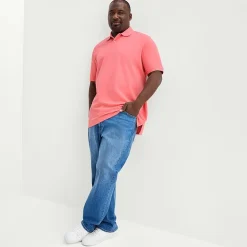 St. John's Bay Premium Stretch Big and Tall Mens Classic Fit Short Sleeve Polo Shirt