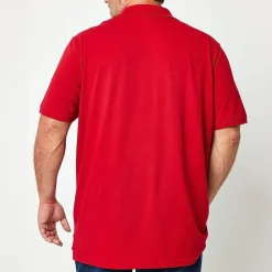 St. John's Bay Premium Stretch Big and Tall Mens Classic Fit Easy-on + Easy-off Adaptive Short Sleeve Polo Shirt