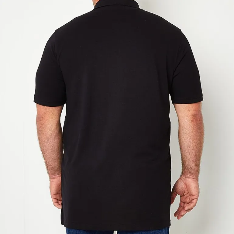 St. John's Bay Premium Stretch Big and Tall Mens Classic Fit Easy-on + Easy-off Adaptive Short Sleeve Polo Shirt