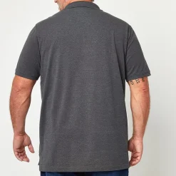 St. John's Bay Premium Stretch Big and Tall Mens Classic Fit Easy-on + Easy-off Adaptive Short Sleeve Polo Shirt