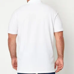 St. John's Bay Premium Stretch Big and Tall Mens Classic Fit Easy-on + Easy-off Adaptive Short Sleeve Polo Shirt