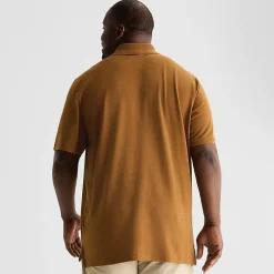 St. John's Bay Premium Stretch Big and Tall Mens Classic Fit Easy-on + Easy-off Adaptive Short Sleeve Polo Shirt