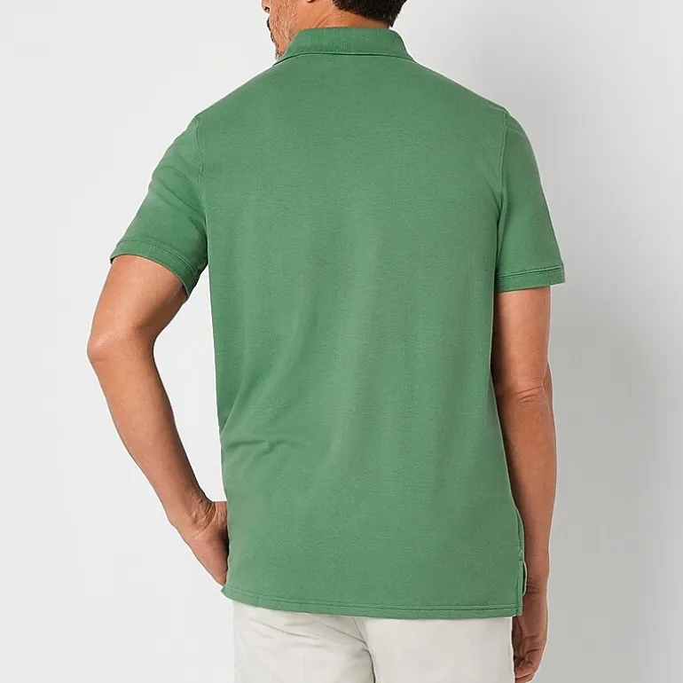 St. John's Bay Premium Stretch Mens Classic Fit Short Sleeve Polo Shirt