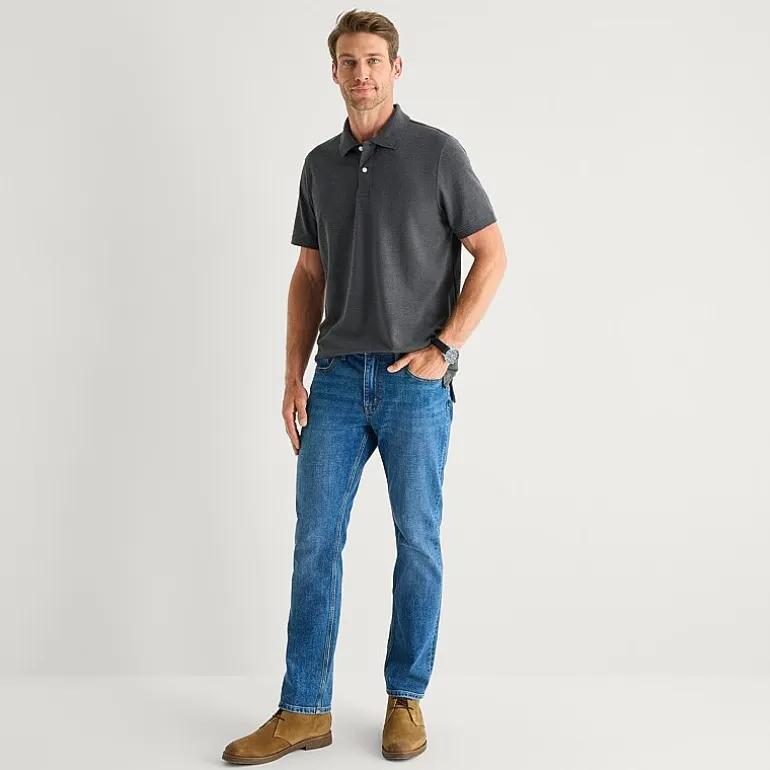 St. John's Bay Premium Stretch Mens Classic Fit Short Sleeve Polo Shirt