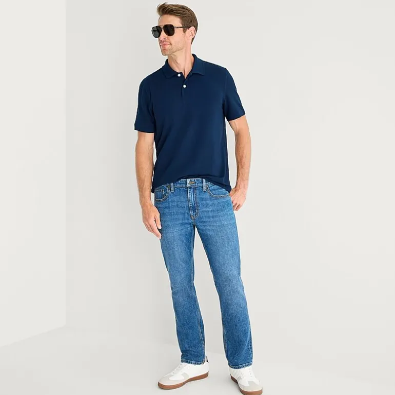 St. John's Bay Premium Stretch Mens Classic Fit Short Sleeve Polo Shirt