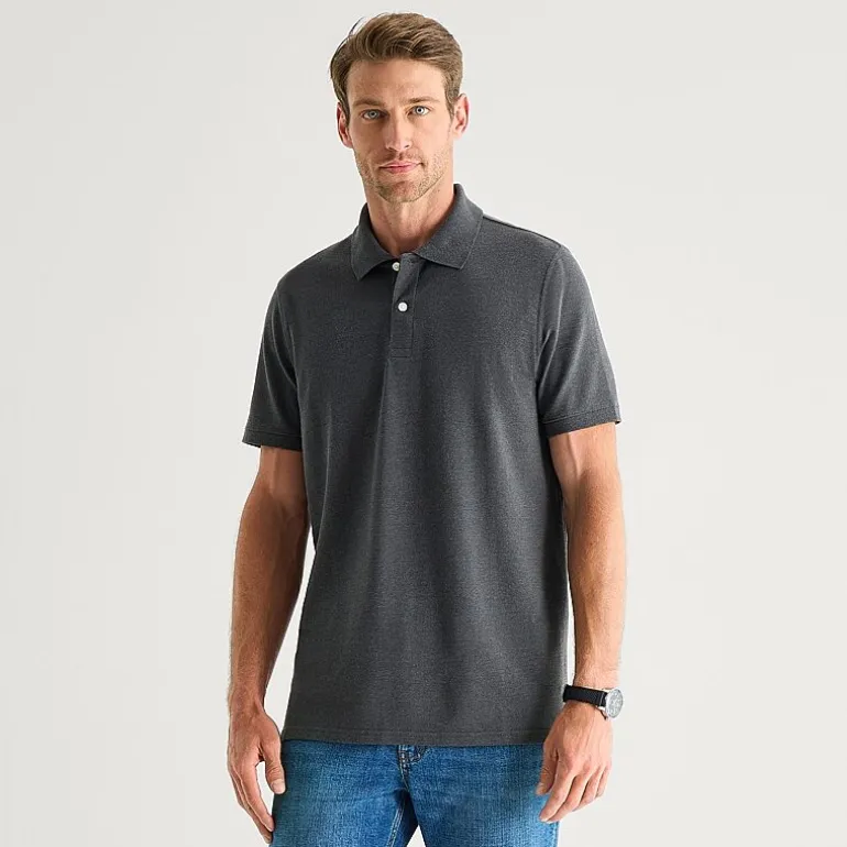 St. John's Bay Premium Stretch Mens Classic Fit Short Sleeve Polo Shirt