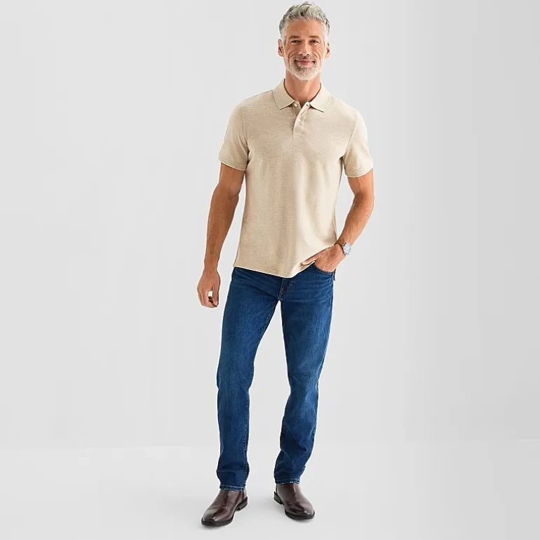 St. John's Bay Premium Stretch Mens Slim Fit Short Sleeve Polo Shirt