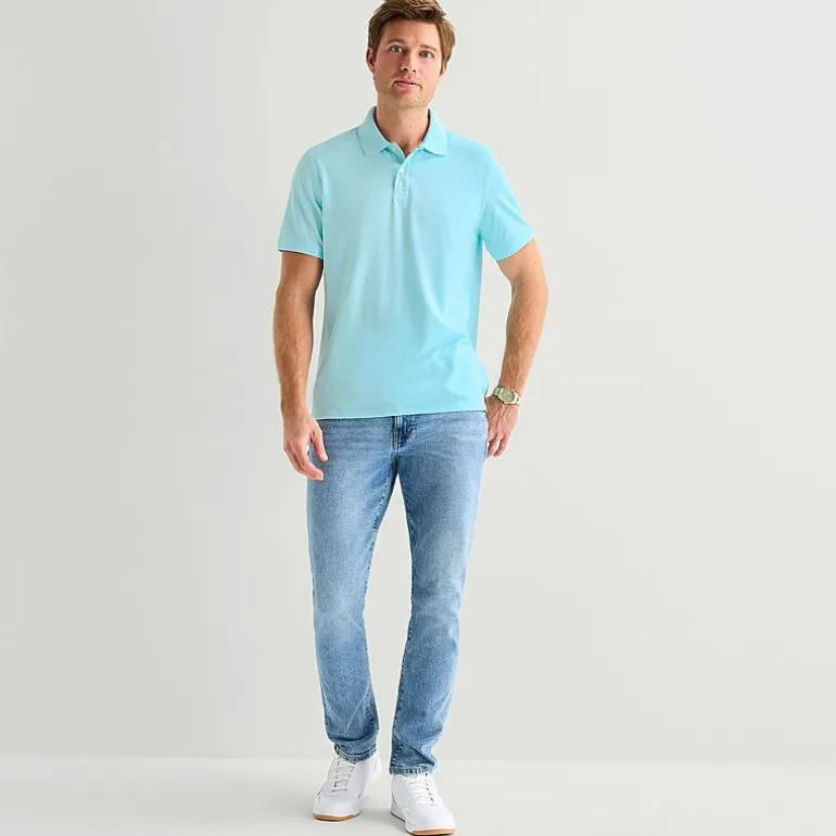 St. John's Bay Premium Stretch Mens Slim Fit Short Sleeve Polo Shirt