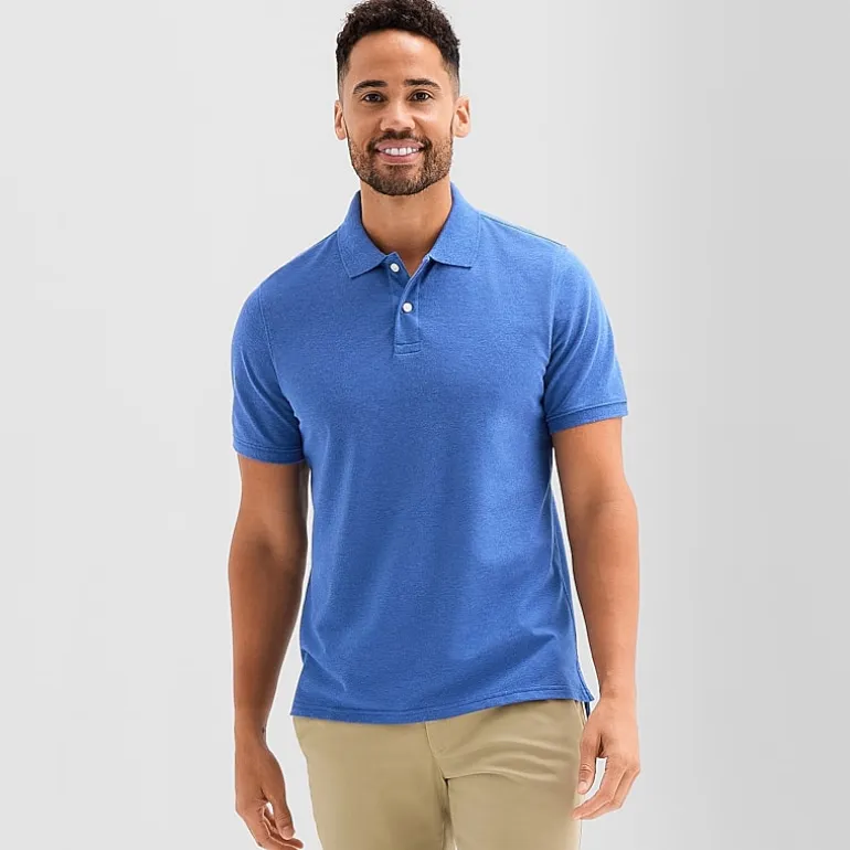 St. John's Bay Premium Stretch Mens Slim Fit Short Sleeve Polo Shirt