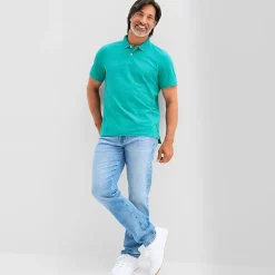 St. John's Bay Premium Stretch Mens Classic Fit Short Sleeve Polo Shirt