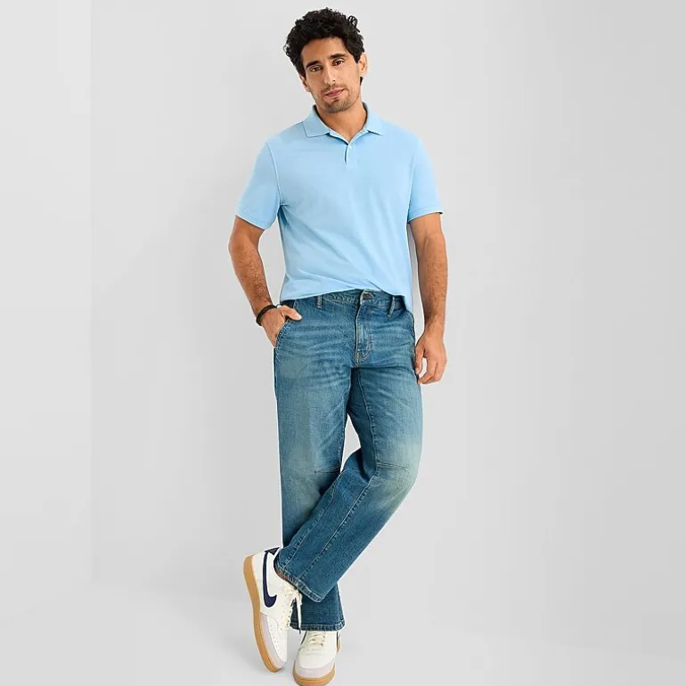 St. John's Bay Premium Stretch Mens Classic Fit Short Sleeve Polo Shirt