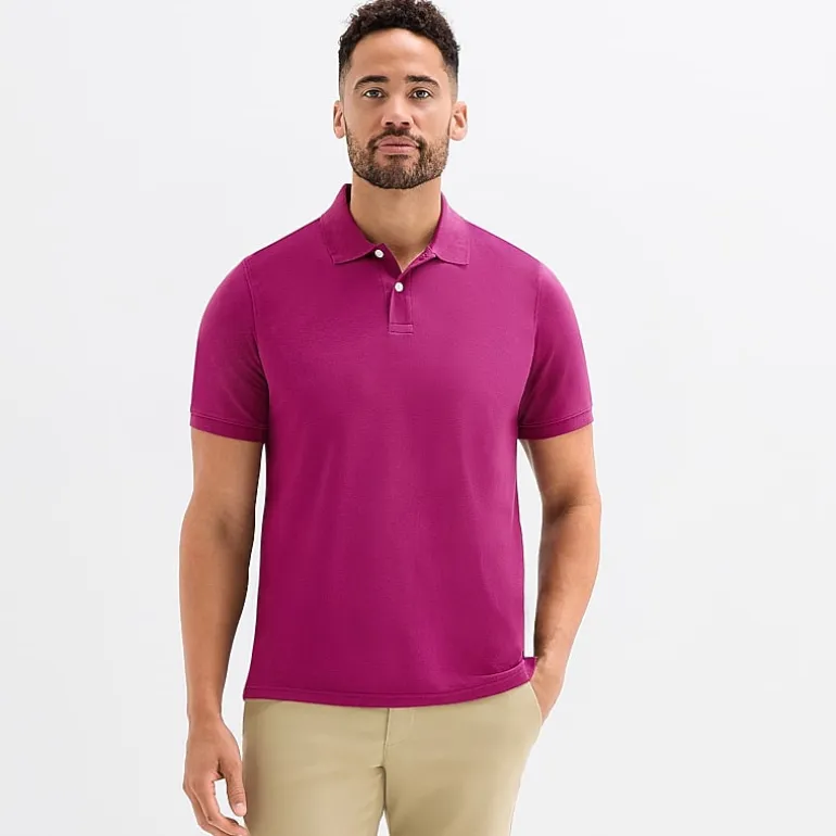 St. John's Bay Premium Stretch Mens Classic Fit Short Sleeve Polo Shirt