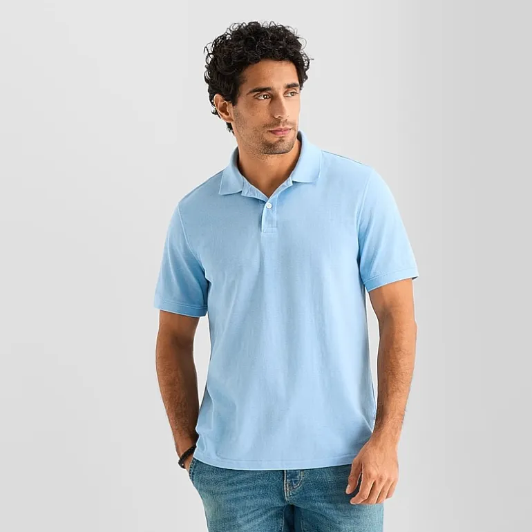 St. John's Bay Premium Stretch Mens Classic Fit Short Sleeve Polo Shirt