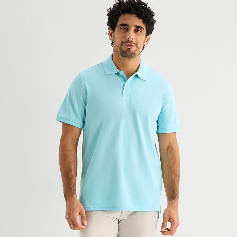 St. John's Bay Premium Stretch Mens Classic Fit Short Sleeve Polo Shirt