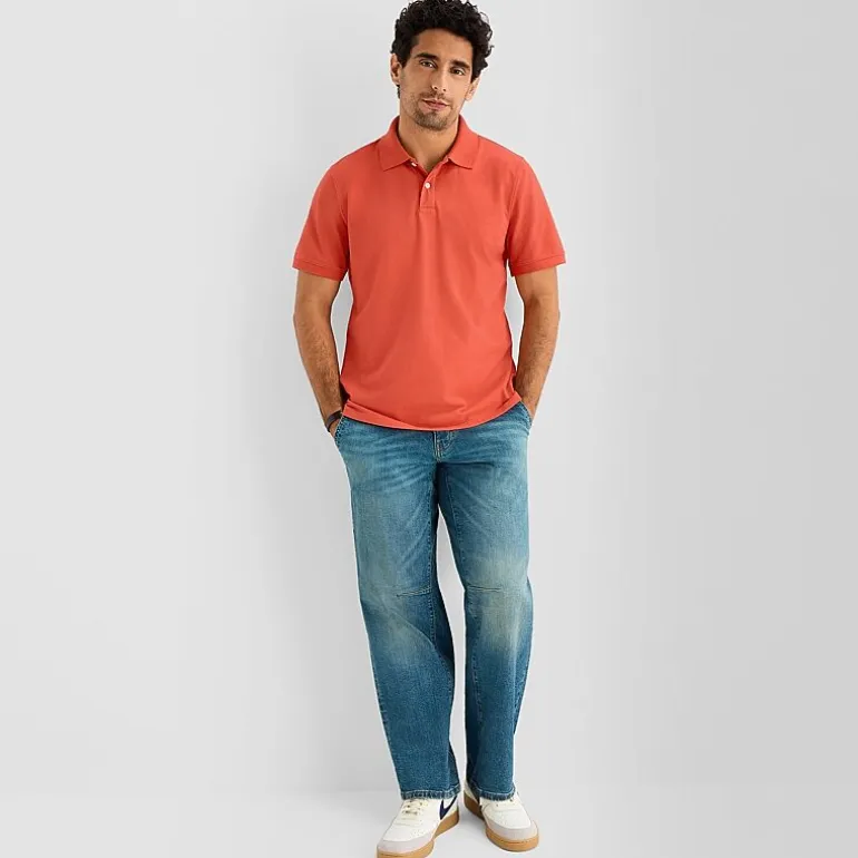 St. John's Bay Premium Stretch Mens Classic Fit Short Sleeve Polo Shirt
