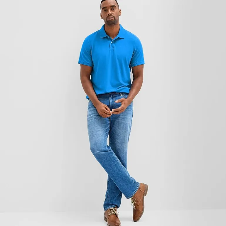 St. John's Bay Premium Stretch Mens Classic Fit Short Sleeve Polo Shirt