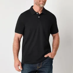 St. John's Bay Premium Stretch Mens Slim Fit Short Sleeve Polo Shirt