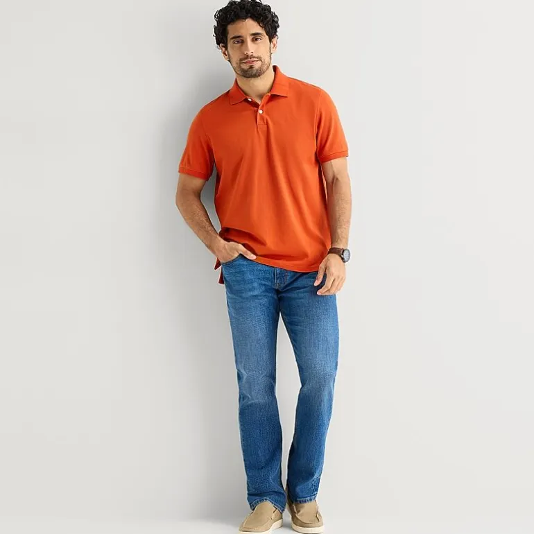 St. John's Bay Premium Stretch Mens Classic Fit Short Sleeve Polo Shirt