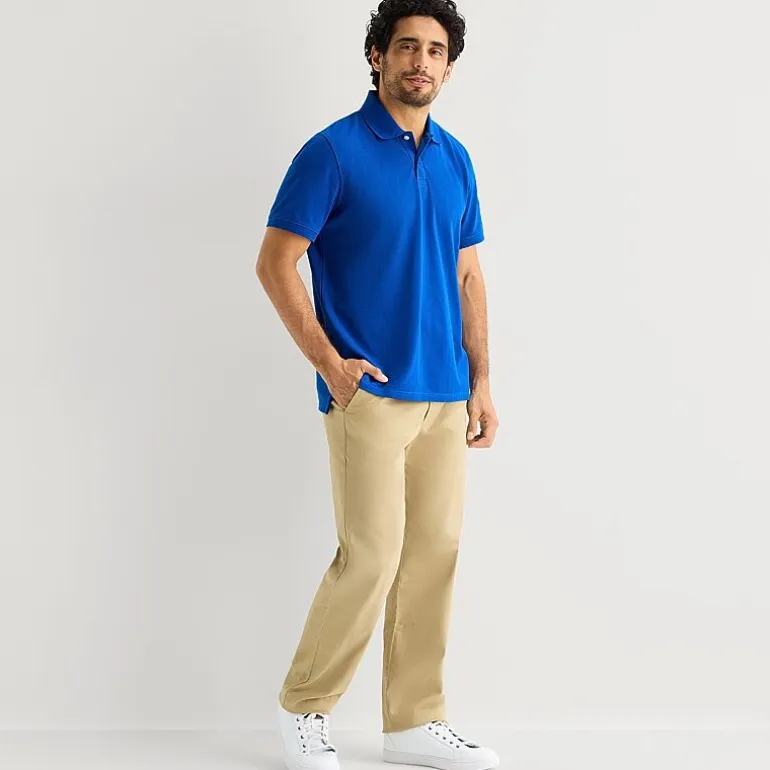 St. John's Bay Premium Stretch Mens Classic Fit Short Sleeve Polo Shirt