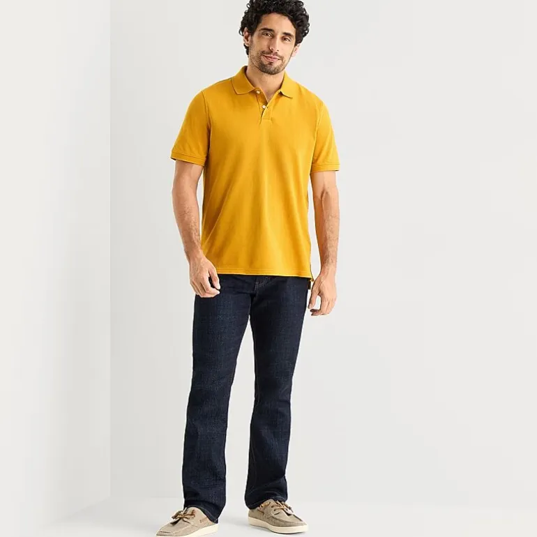 St. John's Bay Premium Stretch Mens Classic Fit Short Sleeve Polo Shirt