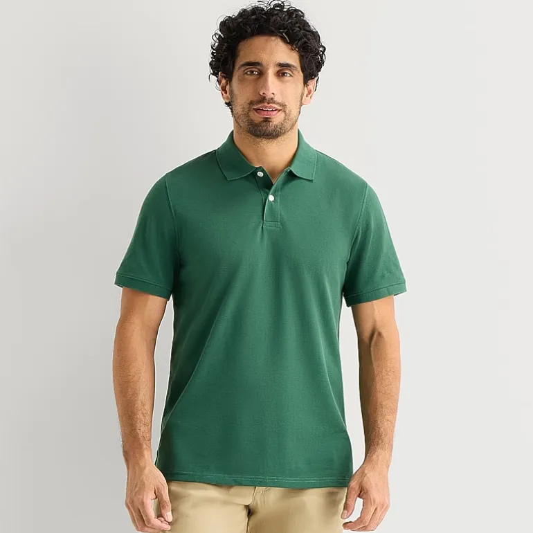 St. John's Bay Premium Stretch Mens Classic Fit Short Sleeve Polo Shirt