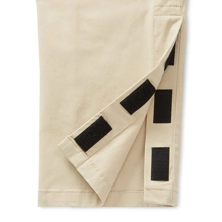 St. John's Bay Seated Chino Mens Adaptive Adjustable Features Easy-on + Easy-off Regular Fit Flat Front Pant