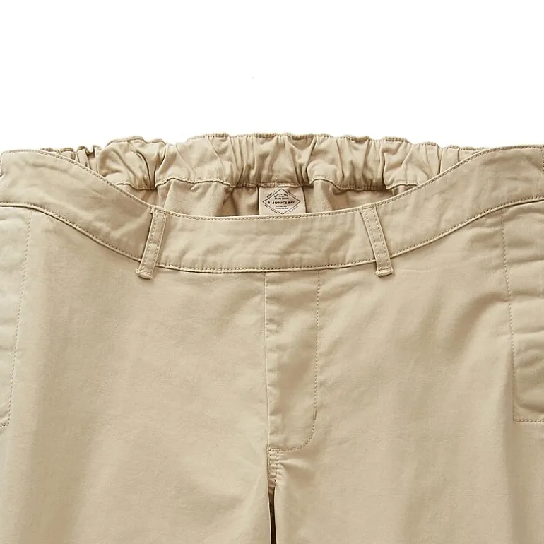 St. John's Bay Seated Chino Mens Adaptive Adjustable Features Easy-on + Easy-off Regular Fit Flat Front Pant