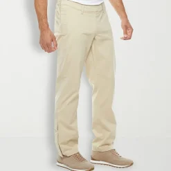 St. John's Bay Seated Chino Mens Adaptive Adjustable Features Easy-on + Easy-off Regular Fit Flat Front Pant