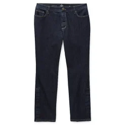 St. John's Bay Secretly Slender Womens Plus Mid Rise Adaptive Hidden Access Opening Straight Leg Jean