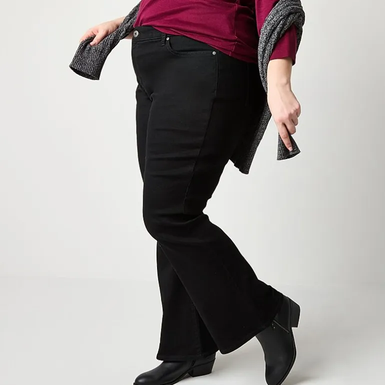 St. John's Bay Secretly Slender Womens Mid Rise Bootcut Jean