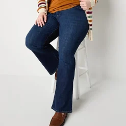 St. John's Bay Secretly Slender Womens Mid Rise Bootcut Jean
