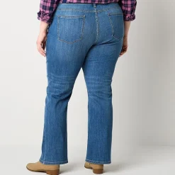 St. John's Bay Secretly Slender Womens Mid Rise Bootcut Jean