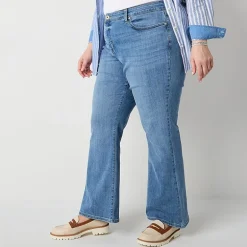 St. John's Bay Secretly Slender Womens Mid Rise Bootcut Jean
