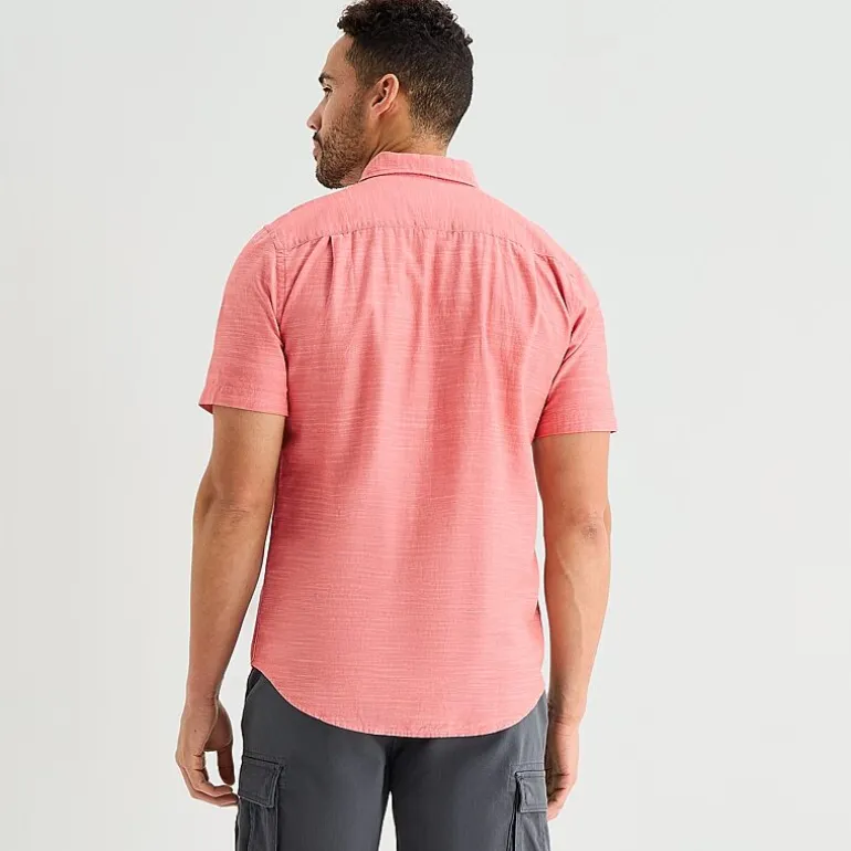 St. John's Bay Slub Mens Short Sleeve Classic Fit Button-Down Shirt