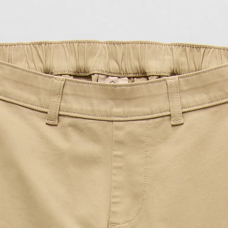 St. John's Bay Stretch Chino Mens Adaptive Easy-on + Easy-off Seated Wear Straight Fit Flat Front Pant