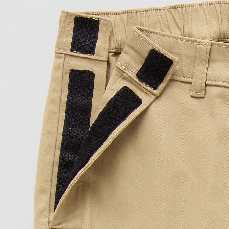 St. John's Bay Stretch Chino Mens Adaptive Easy-on + Easy-off Seated Wear Straight Fit Flat Front Pant